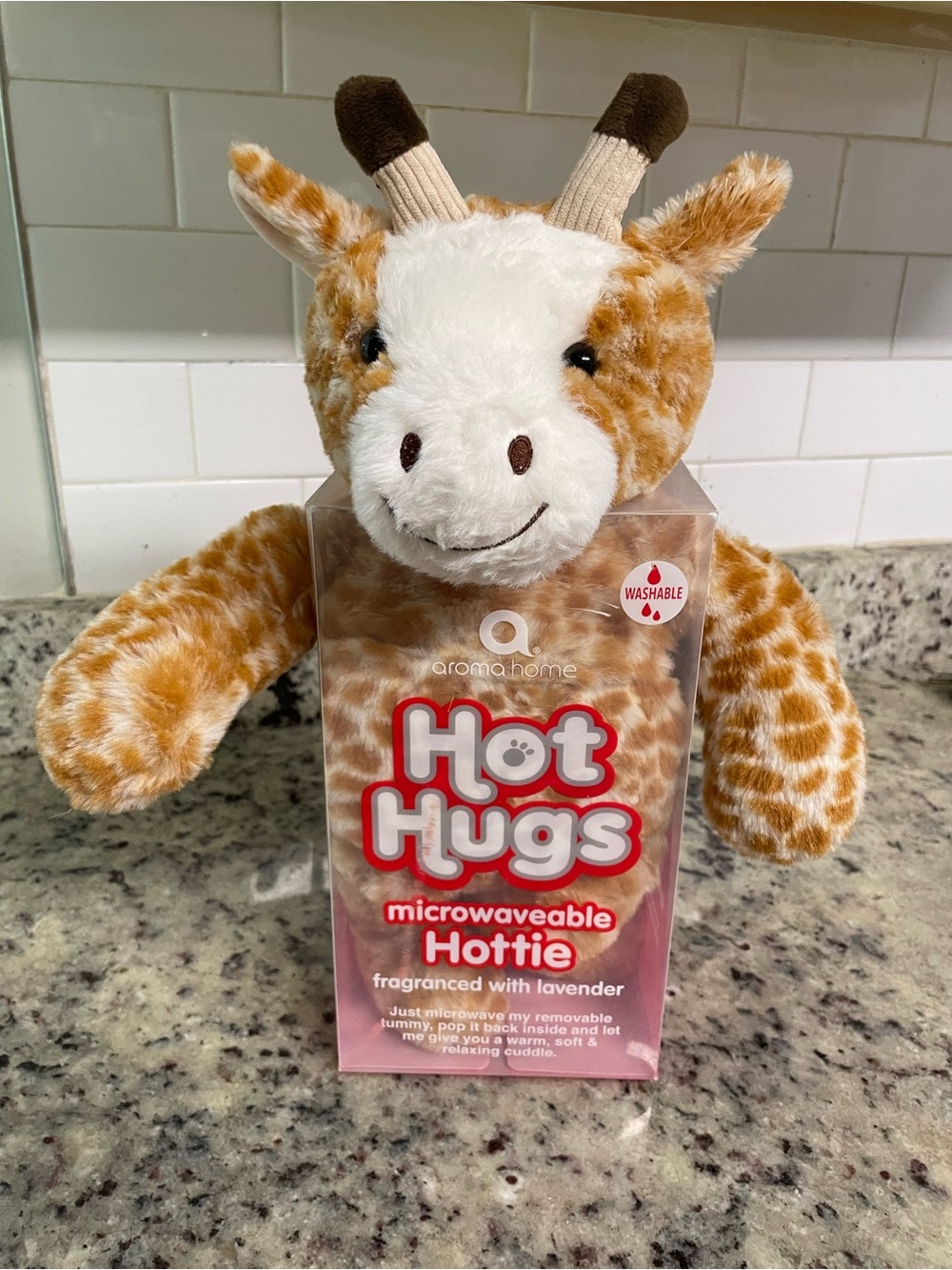 Aroma Home Hot Hugs Microwaveable Hottie Plush (Giraffe) - Lavender Scent gift